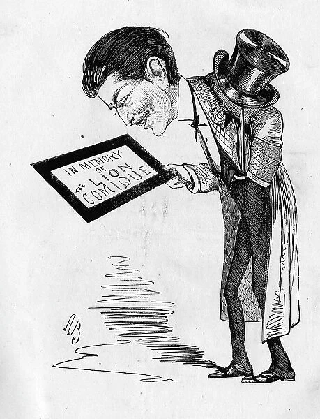 Caricature of George Leybourne, music hall singer