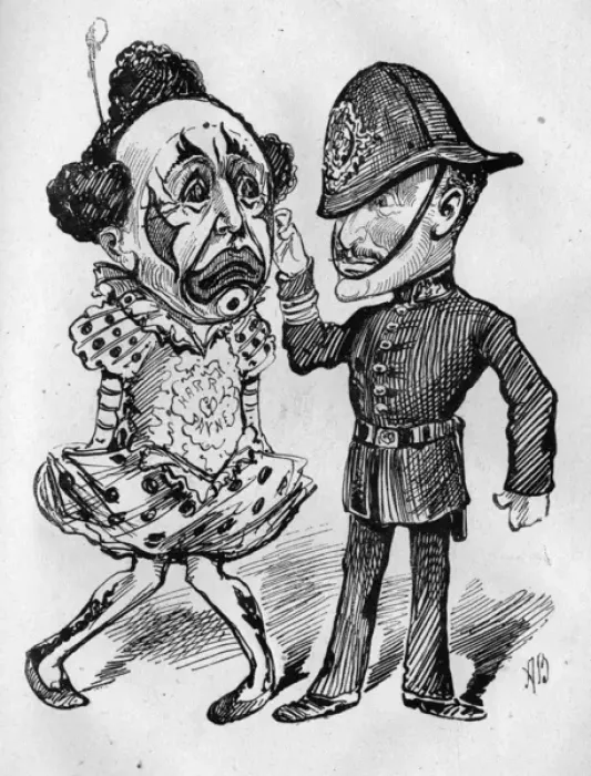 Framed Print : Caricature of Harry Payne and Augustus Harris Framed Print : Caricature of Harry Payne and Augustus Harris