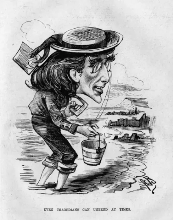 Framed Print : Caricature of Henry Irving, English actor-manager Framed Print : Caricature of Henry Irving, English actor-manager