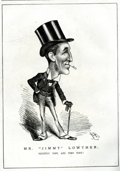 Framed Print : Caricature, James (Jimmy) Lowther