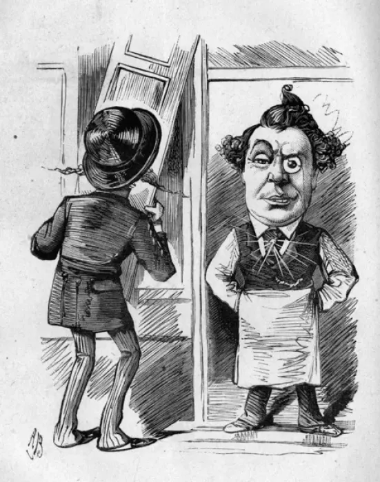 Framed Print : Caricature of John L Toole, English actor and manager Framed Print : Caricature of John L Toole, English actor and manager