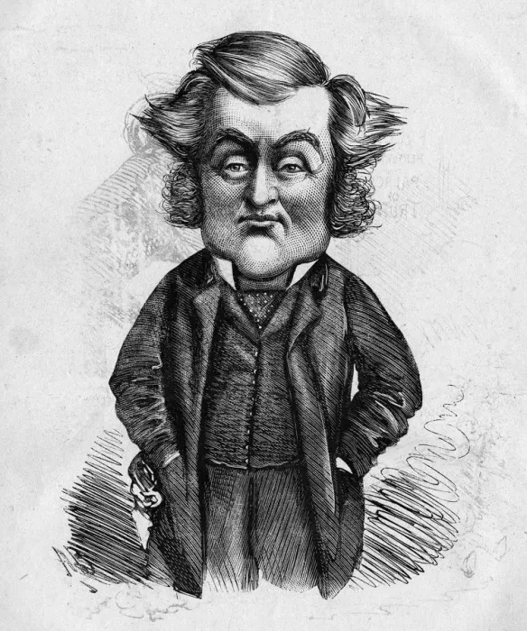 Framed Print : Caricature of John Maddison Morton, playwright