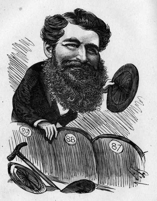 Framed Print : Caricature of Joseph Knight, drama critic and historian Framed Print : Caricature of Joseph Knight, drama critic and historian