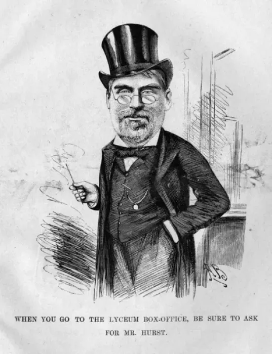 Framed Print : Caricature of JosephHurst, Lyceum Theatre box office manager Framed Print : Caricature of JosephHurst, Lyceum Theatre box office manager