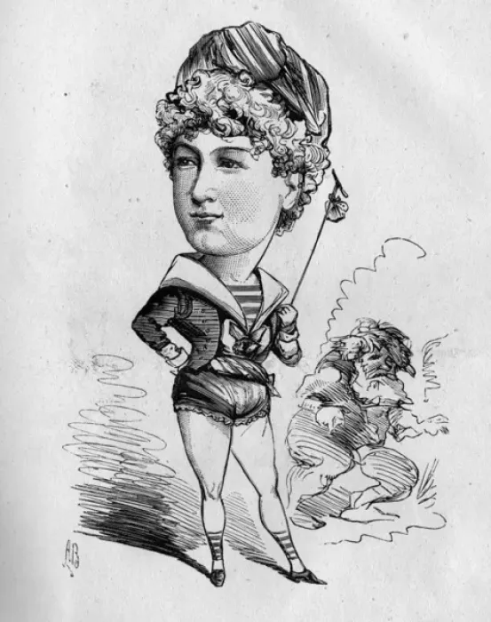 Framed Print : Caricature of Laura Sedgewick, actress Framed Print : Caricature of Laura Sedgewick, actress