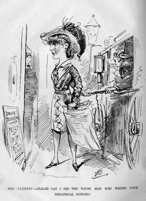 Framed Print : Caricature of Lillie Langtry, actress and producer Framed Print : Caricature of Lillie Langtry, actress and producer