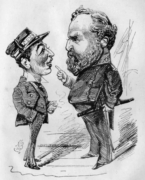 Framed Print : Caricature of Lord Beresford and Admiral Seymour Framed Print : Caricature of Lord Beresford and Admiral Seymour