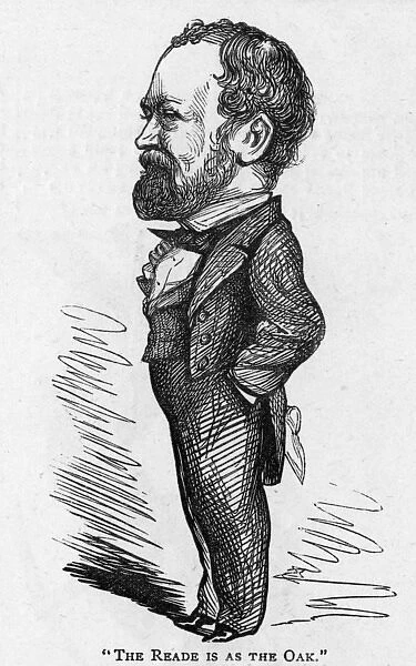 Caricature of the novelist and dramatist Charles Reade