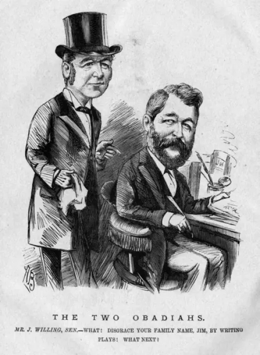Framed Print : Caricature of The Two Obadiahs Framed Print : Caricature of The Two Obadiahs