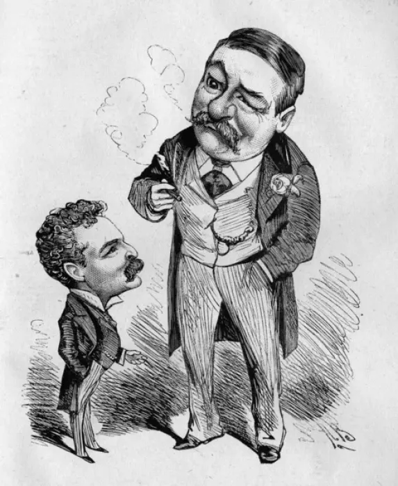 Framed Print : Caricature of Percy Anderson and G A Sala Framed Print : Caricature of Percy Anderson and G A Sala