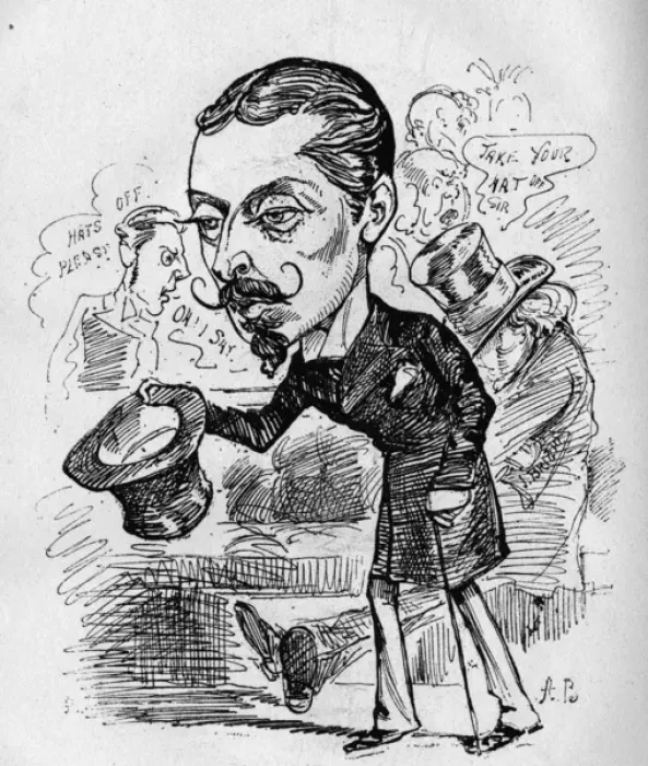 Framed Print : Caricature of Prince Leopold in Parliament Framed Print : Caricature of Prince Leopold in Parliament