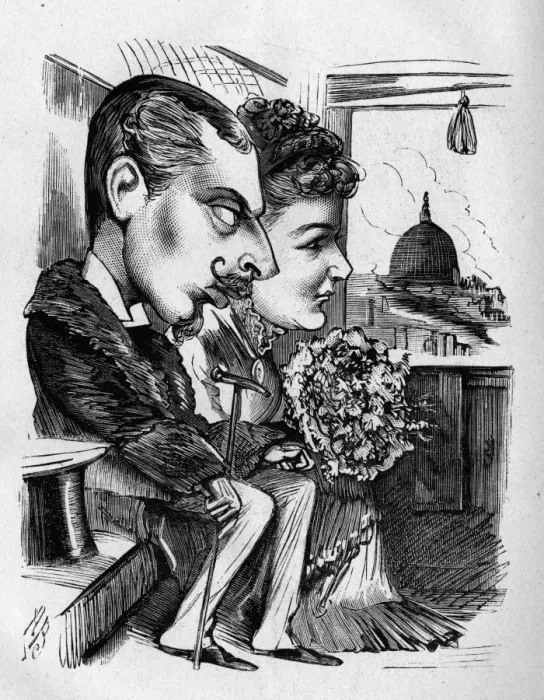 Framed Print : Caricature of Prince Leopold and Princess Helena Framed Print : Caricature of Prince Leopold and Princess Helena