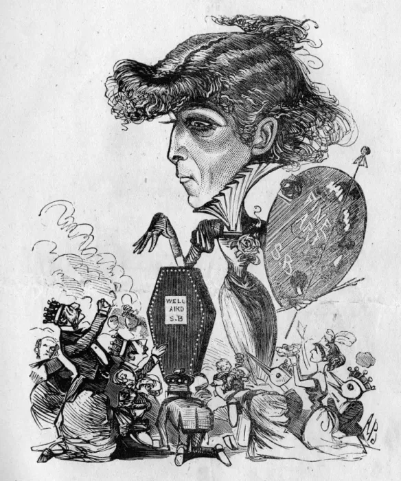 Framed Print : Caricature of Sarah Bernhardt, French actress Framed Print : Caricature of Sarah Bernhardt, French actress