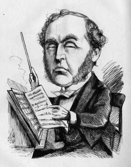 Framed Print : Caricature of Sir Michael Costa, conductor and composer Framed Print : Caricature of Sir Michael Costa, conductor and composer