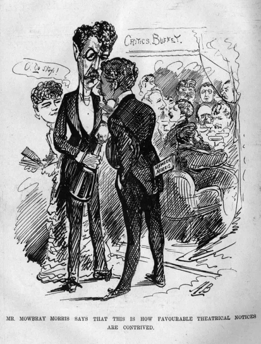 Framed Print : Caricature, Sir Squire Bancroft and Mowbray Morris Framed Print : Caricature, Sir Squire Bancroft and Mowbray Morris