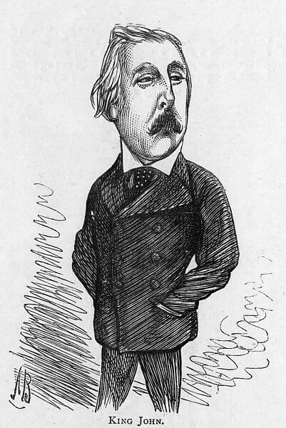 Caricature of the theatre manager John Hollingshead