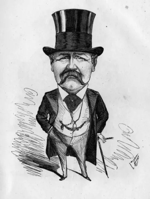 Framed Print : Caricature of Thomas Foster, The Times journalist Framed Print : Caricature of Thomas Foster, The Times journalist