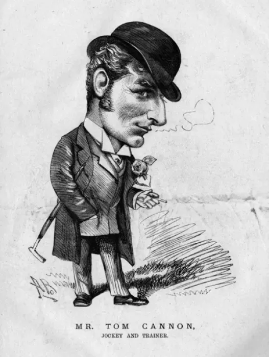 Framed Print : Caricature of Tom Cannon, jockey and trainer Framed Print : Caricature of Tom Cannon, jockey and trainer