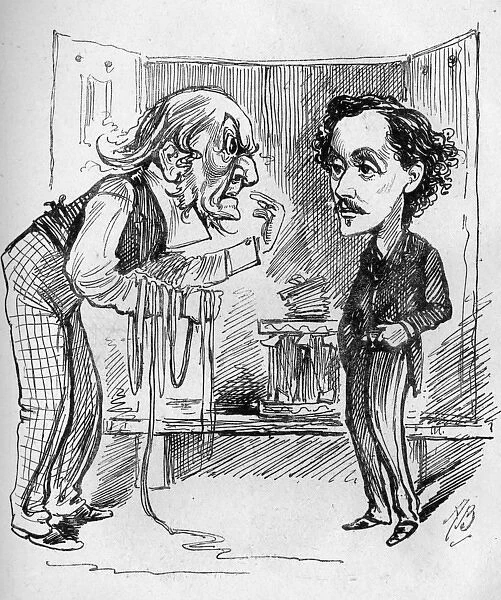 Caricature of W E Gladstone and his son Herbert