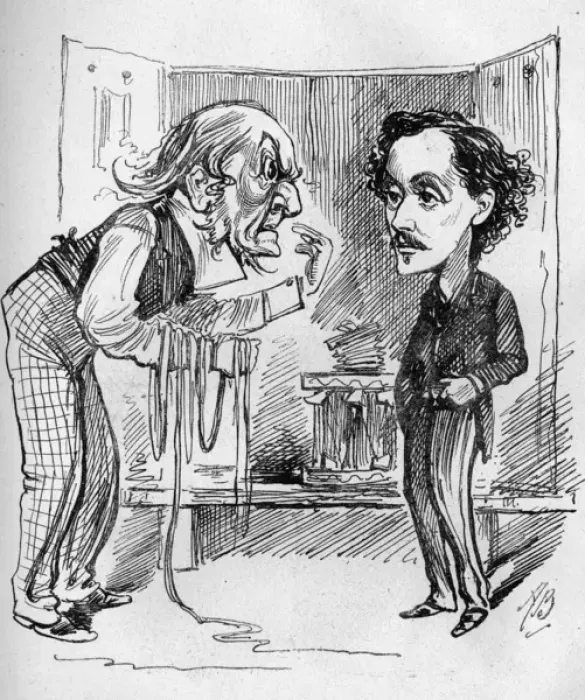 Framed Print : Caricature of W E Gladstone and his son Herbert Framed Print : Caricature of W E Gladstone and his son Herbert