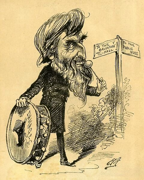 Caricature, William Booth, founder of the Salvation Army