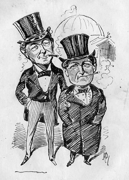 Caricature of Willing and Myers