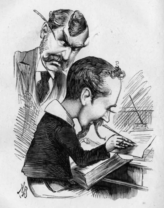 Framed Print : Caricature, Ws Gilbert and Pottinger Stephens Framed Print : Caricature, Ws Gilbert and Pottinger Stephens