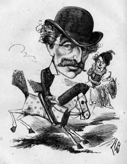 Framed Print : Caricatures of Alexander Henderson and H B Farnie Framed Print : Caricatures of Alexander Henderson and H B Farnie