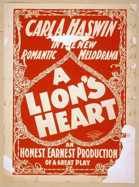 Carl A. Haswin in the new romantic melodrama, A lions heart