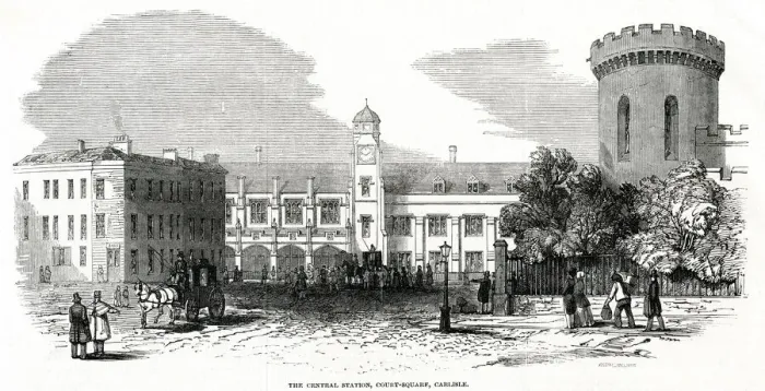 Framed Print : Carlise central station court-square 1847 Framed Print : Carlise central station court-square 1847