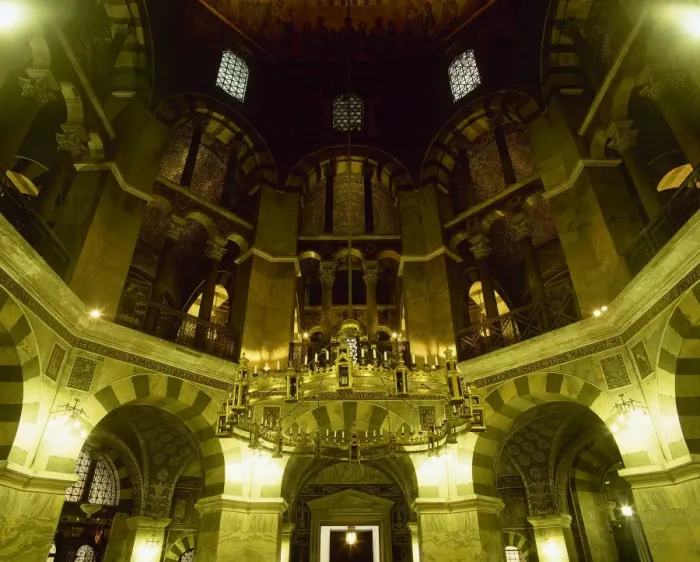 Framed Print : Carlolingian art. Germany. Aachen Cathedral. Palatine Chapel Framed Print : Carlolingian art. Germany. Aachen Cathedral. Palatine Chapel