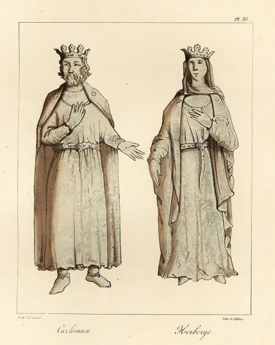 Framed Print : Carloman I, King of the Franks, and his wife Gerberga Framed Print : Carloman I, King of the Franks, and his wife Gerberga