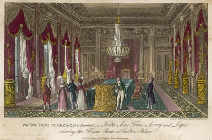 Framed Print : Carlton House - Cruikshank Framed Print : Carlton House - Cruikshank