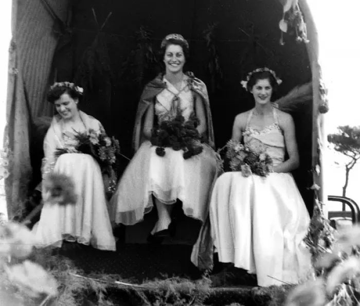 Framed Print : Carnival Queen and attendants, Walton, Essex Framed Print : Carnival Queen and attendants, Walton, Essex