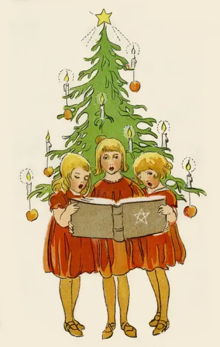 Framed Print : Three carol singers Framed Print : Three carol singers