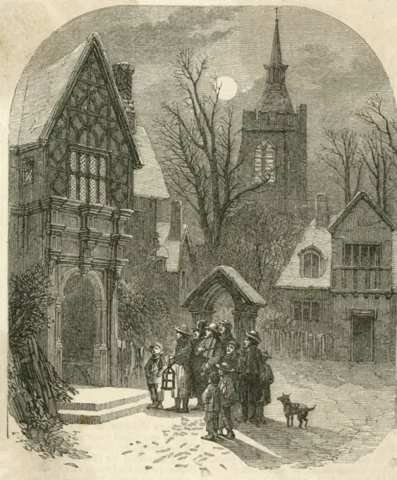 Framed Print : Carol Singers / 1863 Framed Print : Carol Singers / 1863