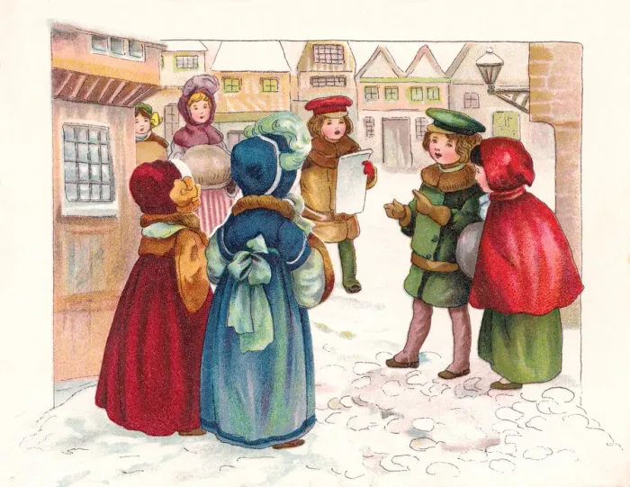 Framed Print : Carol Singers Framed Print : Carol Singers
