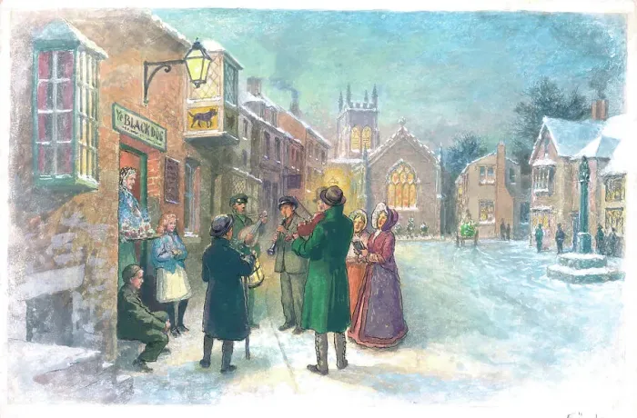 Framed Print : Carol Singers Framed Print : Carol Singers