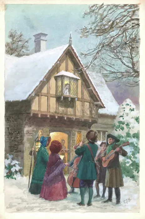 Framed Print : Carol Singers Framed Print : Carol Singers