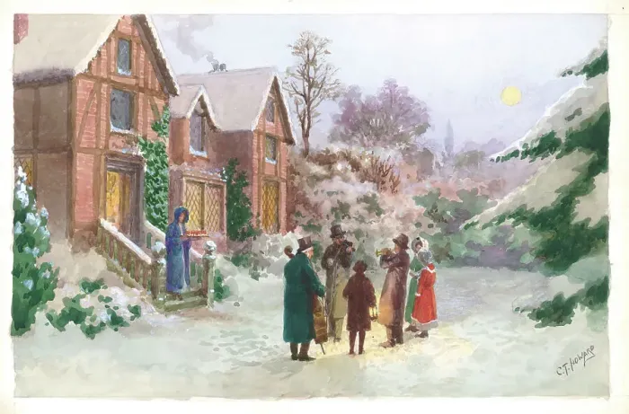 Framed Print : Carol Singers Framed Print : Carol Singers