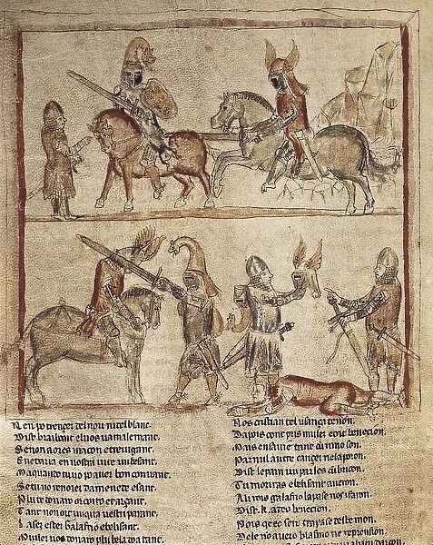 Carolingian Empire (s. VIII). Duel Scene between