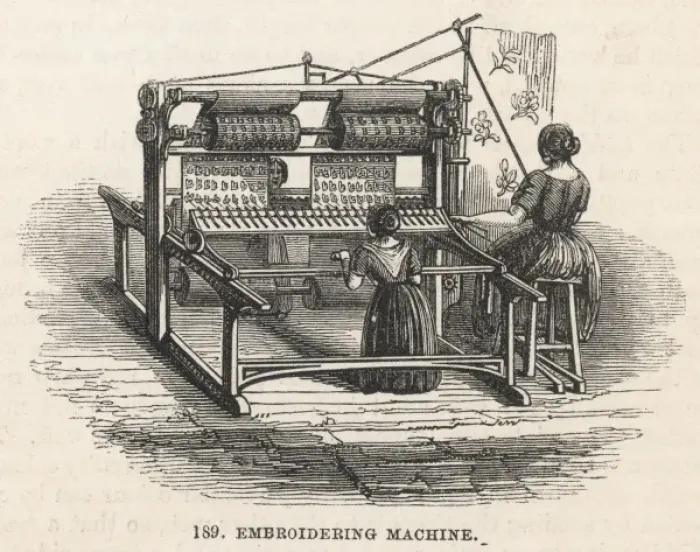 Framed Print : Carpet Embroidering
