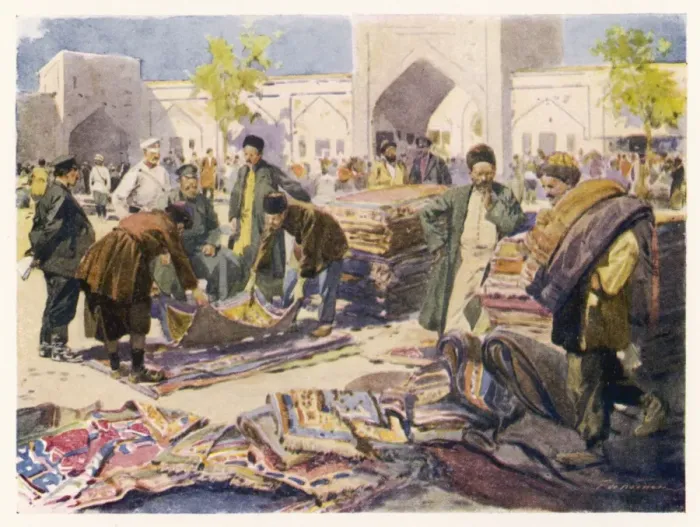 Framed Print : Carpet Fair, Astrakhan Framed Print : Carpet Fair, Astrakhan