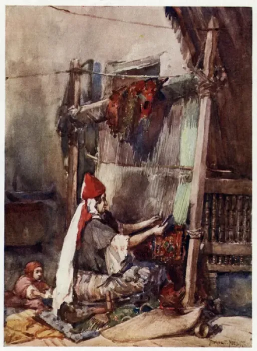 Framed Print : Carpetmaking, Tunis Framed Print : Carpetmaking, Tunis