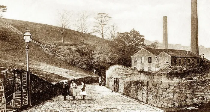 Framed Print : Carr Lane, Cowpe, early 1900s Framed Print : Carr Lane, Cowpe, early 1900s