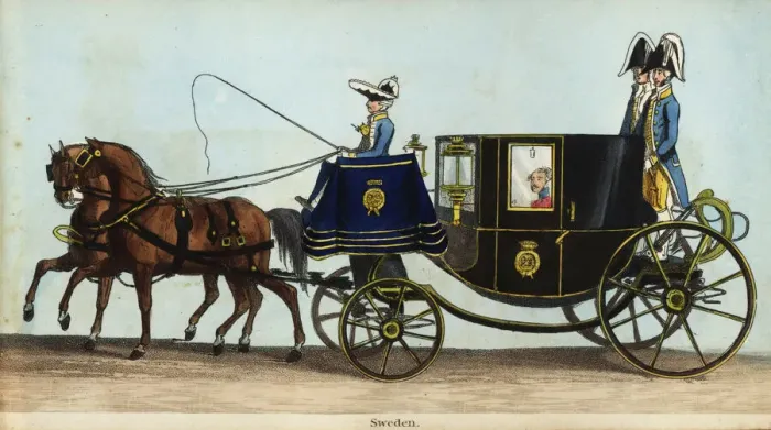 Framed Print : Carriage of the Charge d Affaires of Sweden in Framed Print : Carriage of the Charge d Affaires of Sweden in