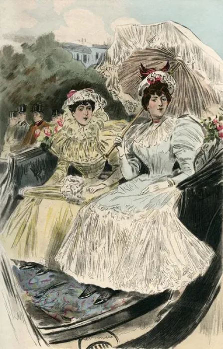 Framed Print : Carriage Costume 1897 Framed Print : Carriage Costume 1897