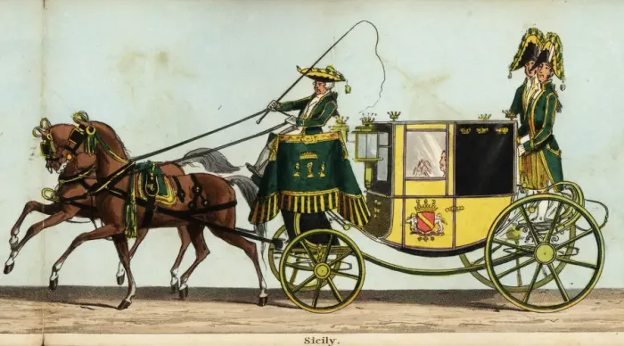Framed Print : Carriage of Count Ludolf, Sicilian ambassador, in Framed Print : Carriage of Count Ludolf, Sicilian ambassador, in