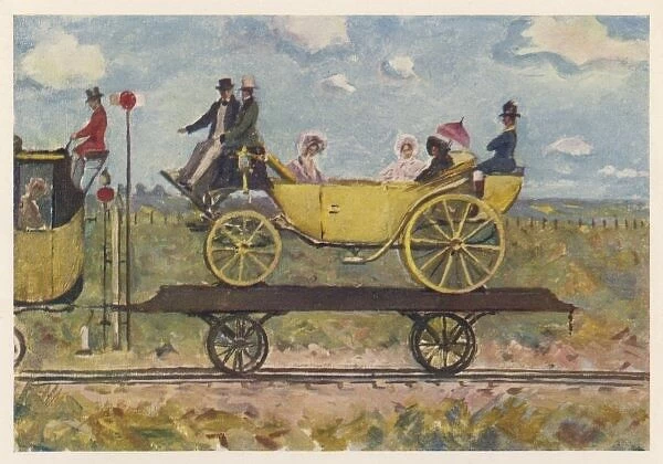 Carriage on Rail Wagon