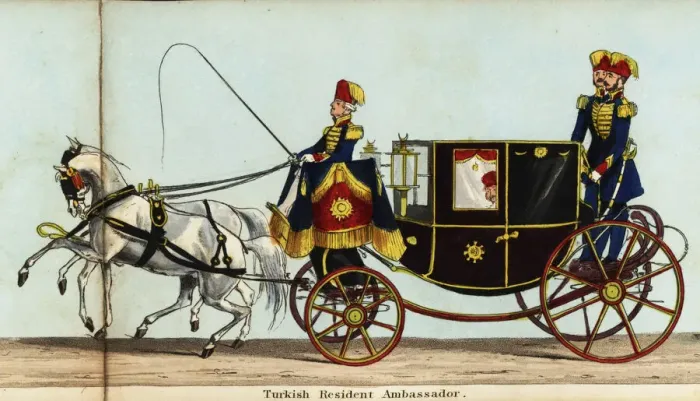 Framed Print : Carriage of the Turkish Resident Ambassador In Queen Framed Print : Carriage of the Turkish Resident Ambassador In Queen